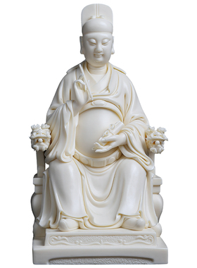 戴玉堂陶瓷林建胜《坐椅持笔文昌》非遗收藏商务送礼摆件家居饰品