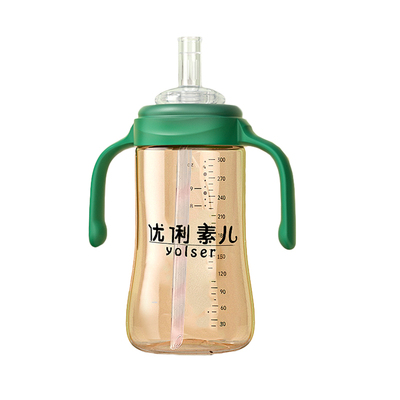 PPSU奶瓶吸管杯防喷直饮粗管2岁