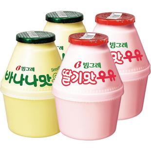 宾格瑞香蕉牛奶冷藏坛子奶韩国进口学生早餐奶草莓调味乳儿童饮料