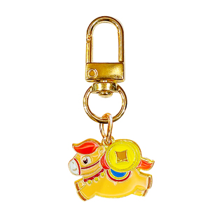 中国风马年大吉祝福语寓意字牌钥匙扣马上有钱精致手机链包包挂件