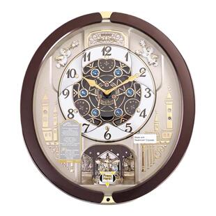 日本精工SEIKO音乐施华洛水晶挂钟北欧白昼繁星款客厅钟表291/350