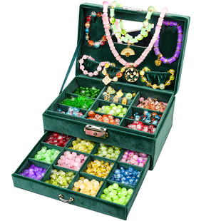 儿童手链串珠手工diy材料古国风首饰礼盒小女孩6童子生日礼物玩具