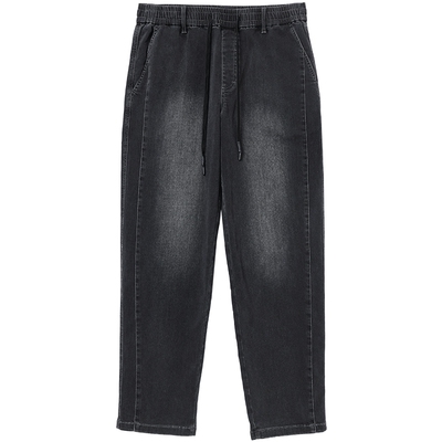 907杰克琼斯秋季裤子旅行廓形松紧水洗设计牛仔裤长裤阔腿裤男装