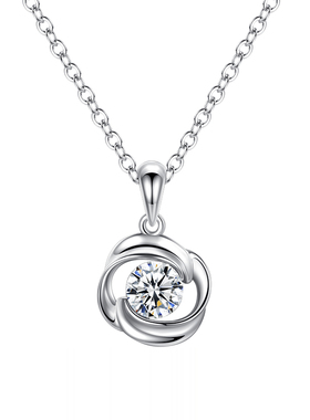 PT950铂金项链 女友礼物18K白金项链 百搭珠宝首饰 钻石吊坠女款