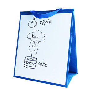 双面折叠磁性小白板家用儿童早教教学便携手提桌面可擦写早教画板