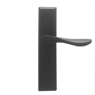 黑色5050门锁上提锁门5045木门把手锁免改孔适合固定孔距110-210