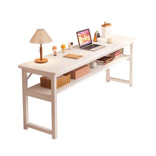 卧室床头置物架电脑桌床尾空间利用床缝隙置物柜子沙发后长条窄桌