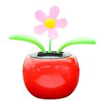 汽车内摆件创意可爱摇头太阳能苹果花小车上车载装饰品太阳花女生