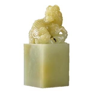 西泠印社青田石竹叶青麒麟钮方章印材书法国画藏书章手工篆刻金石印章精品石材印石孤品一物一拍送礼收藏