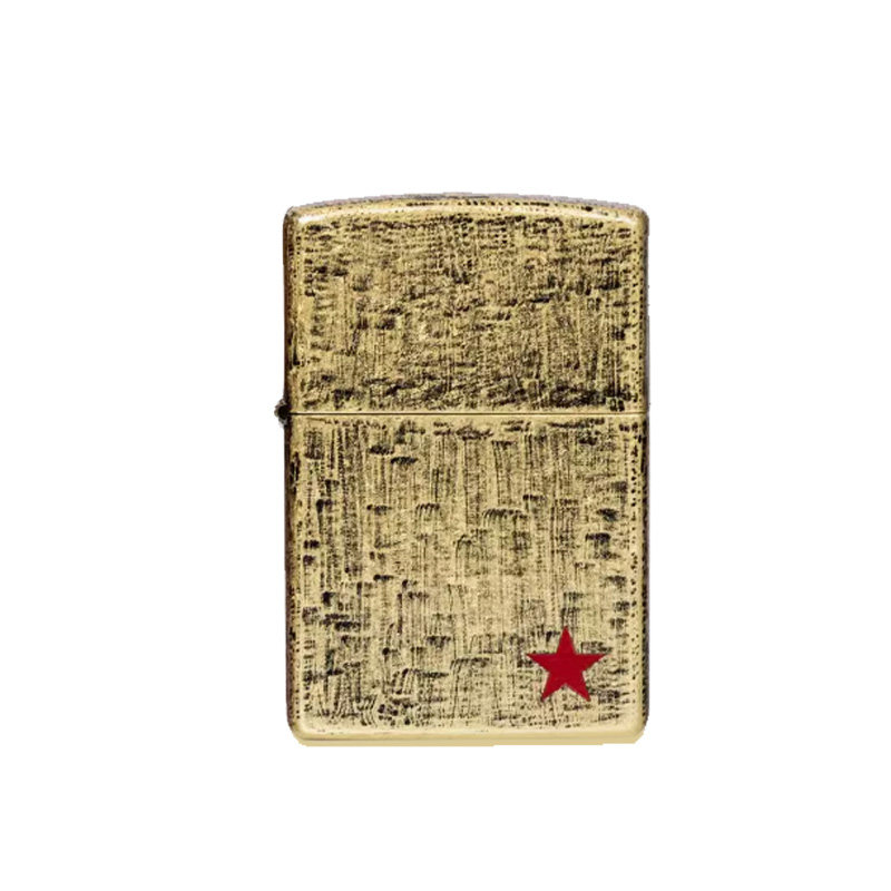 zippo打火机五角星仿古做旧复古