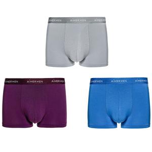 3条装爱慕先生HELLO裤大空间莫代尔抗菌男士内裤平角裤春夏