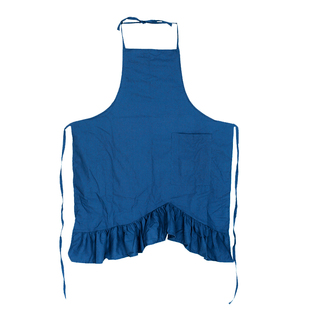 日式蝶尾艺术夏季薄围裙全棉蝶尾荷叶边花店咖啡店工作服定制LOGO