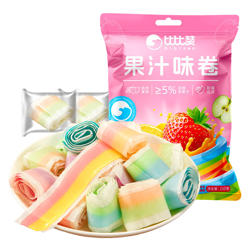 比比赞果汁味卷96个水果味零食