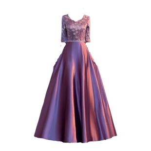 大合唱女长裙红歌比赛合唱团服优雅显瘦礼服学生星空指挥朗读礼服