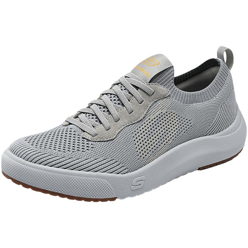 Skechers斯凯奇夏季男鞋轻质一脚蹬耐磨板鞋户外运动休闲健步鞋