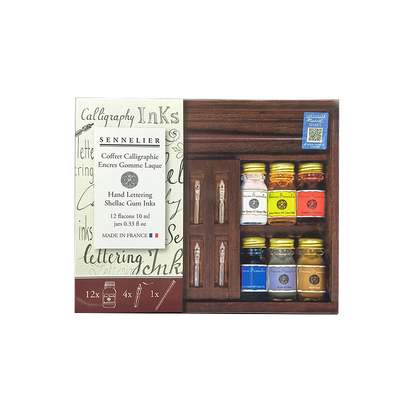 申内利尔蘸水笔墨水木盒套装