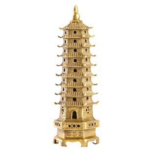 文昌塔13层十三层纯铜摆件9层九层书房真品挂件办公桌装饰工艺品