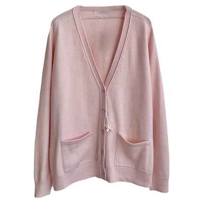 秒发！软糯好穿26春韩国设计师baby酱粉色插肩袖羊毛针织开衫外套