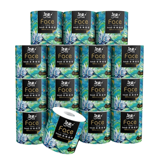 洁柔油画卷纸有芯卷筒纸纸巾加厚200g16卷卫生纸家用纸整箱实惠装