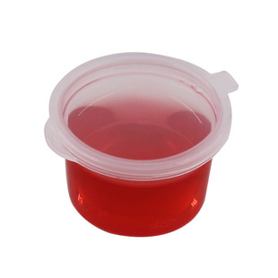 加厚圆形心形带盖连体酱料杯布丁杯试吃杯塑料杯带盖DIY杯酱汁杯