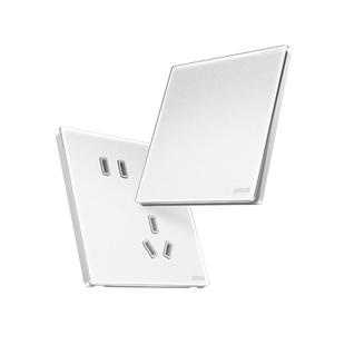 西蒙Simon超薄玻璃开关插座哑光质感钢化面板一开五孔i6Air璃彩白