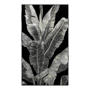 银叶墨影客厅沙发背景墙装饰画现代简约轻奢感卧室挂画实物装置画