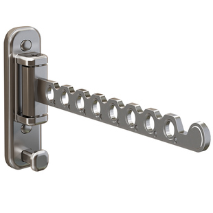 折叠晾衣架免打孔阳台晾衣杆室内晾衣神器壁挂式伸缩挂衣杆子家用