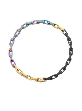 钛钢时尚百搭项链手工拼接链