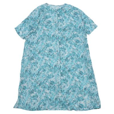 新款休闲木耳边圆领连衣裙