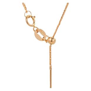 18k金针式调节链万能链穿珠锁骨项链女k金万能肖邦插针链素链配件