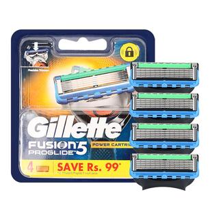 吉列锋隐致顺刀片手动剃须刀五层刀头男士刮胡刀原装锋速5刀锋