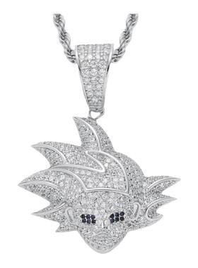 欧美嘻哈饰品超级赛亚人七龙珠卡卡罗特孙悟空卡通动漫人物吊坠