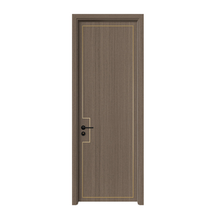 美心木门金属条门实木复合生态免漆卧室门室内门简约现代风平开门