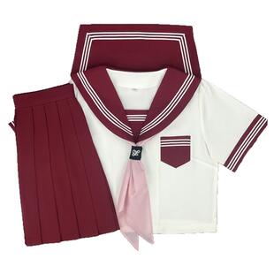 青月社红领白三本多巴胺配色水手服满襟日系原创JK制服学院风校服