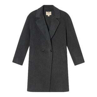 诗篇专选绵羊毛双面呢大衣中长款毛呢外套2025冬款
