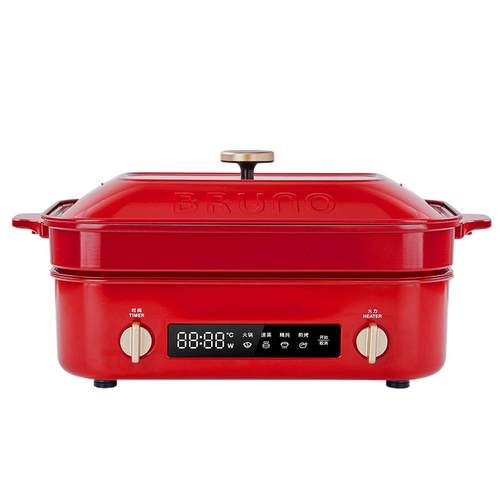 BRUNO多功能锅分体式料理锅电火锅烤鱼火锅一体锅家用锅火锅电锅