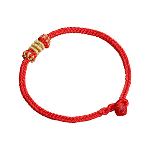 2025年红绳手链编织手绳属兔本命年鼠鸡马蛇十二生肖红绳手链男女