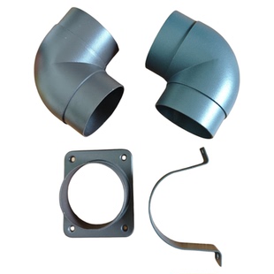 阳光房雨棚配件 70管排水雨水管 铝合金90度弯头下水器 管卡 直接