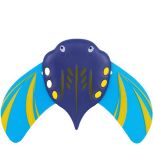 夏日沙滩海边水里戏水玩水动力魔鬼鱼按压前行游泳漂浮模型鱼玩具