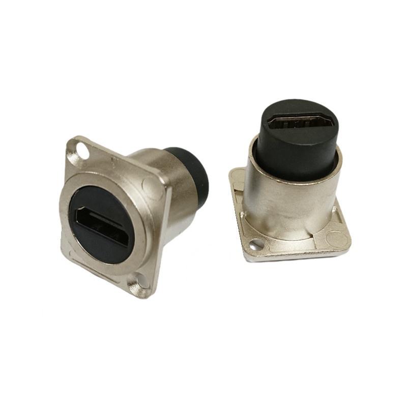 HDMI连接器 面板式 开孔安装 插座 线对线式 高清插头 开孔安装