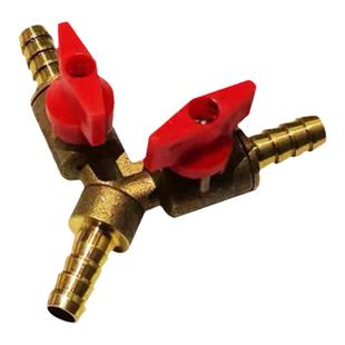 纯铜Y通接头增氧泵三通6MM8MM网纹管通用全铜分流器天然气调气阀