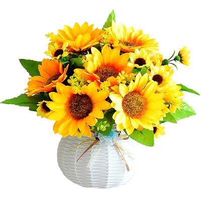 挂壁花篮室内仿真花套装家居壁挂墙塑料花假花室内校园装饰品花卉