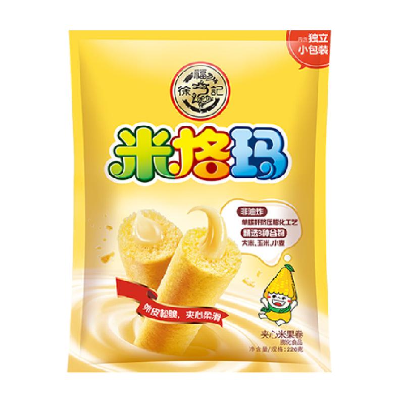 徐福记米格玛夹心米果卷220g混合口味非油炸真酥脆零食小吃下午茶