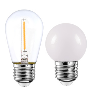 S14灯泡G45彩色球泡户外防水E27螺口爱迪生复古LED暖色黄光灯泡