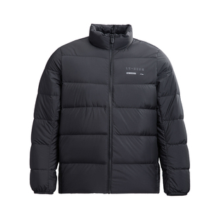 李宁短款羽绒服男士冬季新款青少年黑色宽松保暖内搭运动外套轻薄