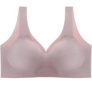 依曼丽果冻条无钢圈文胸小胸上托聚拢背心式运动无痕内衣女全罩杯