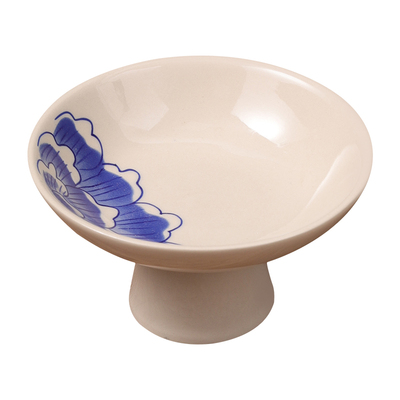 古风陶瓷高脚茶点盘点心盘小吃盘