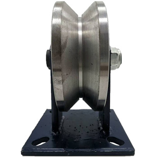 铸铁v型轨道槽轮 推拉大门90度角钢尼龙滑轮钢丝绳凹槽轴承钢滚轮