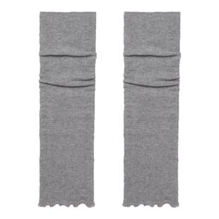 mingoto春夏灰色袜套堆堆袜薄款花边中筒袜子女纯色木耳边腿套