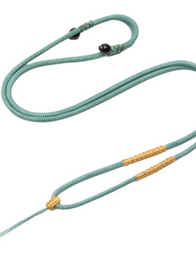 转运结项链绳子玉坠平安扣红黑挂绳黄金翡翠吊坠男女款锁骨链细